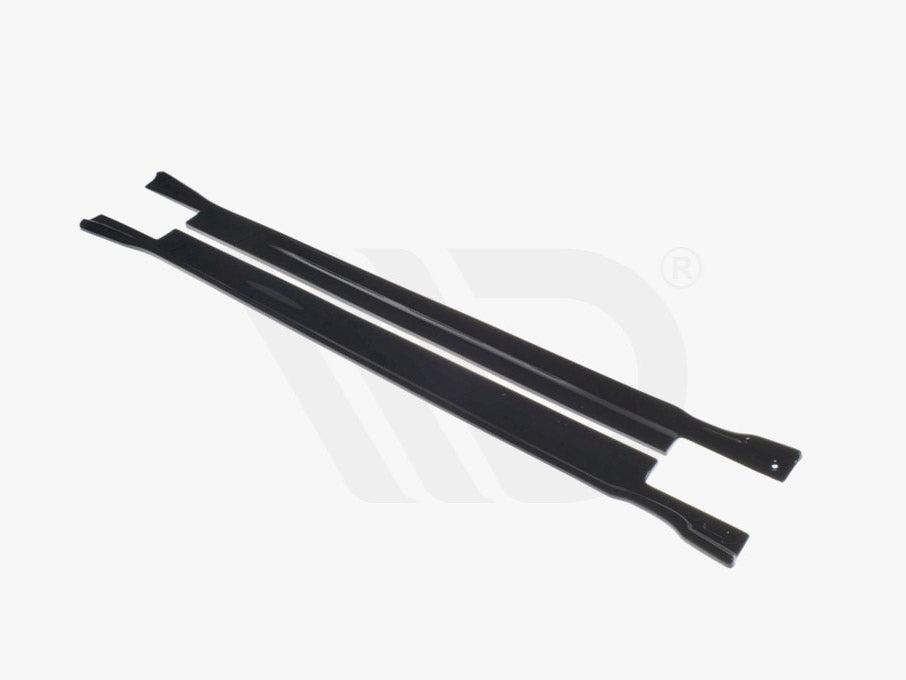 Two sleek, black aerodynamic components lie parallel to each other against a white background. Text at the bottom reads: "WORLDWIDE LEADER IN AERODYNAMIC COMPONENTS."