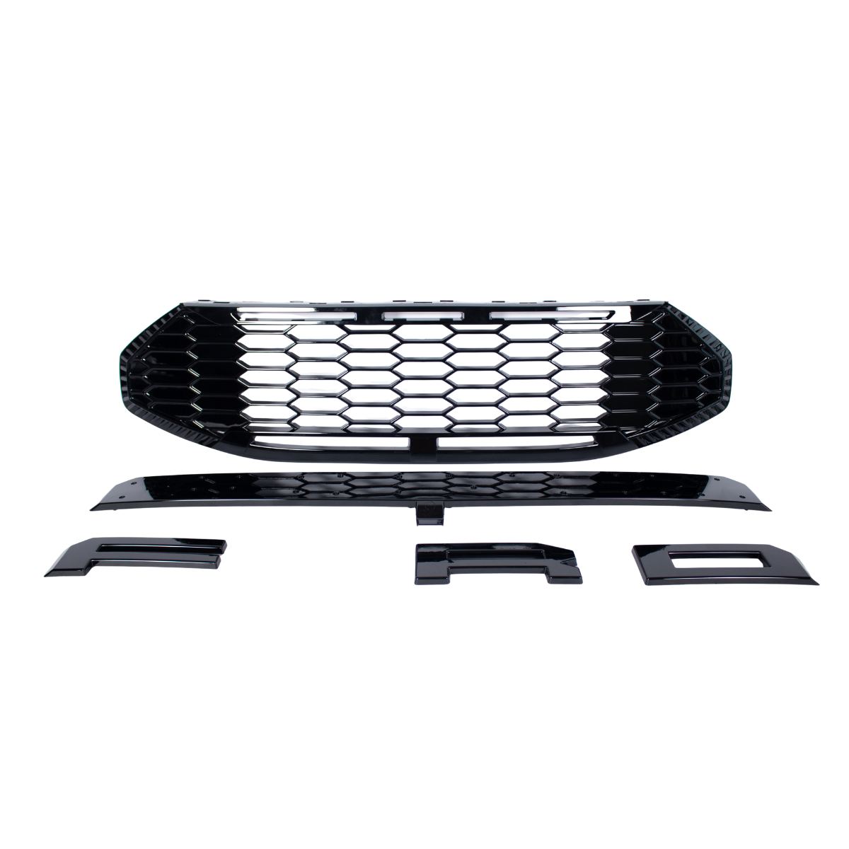 Ford Transit Custom MK2: Gloss Black Front Grill Raptor Style 24+