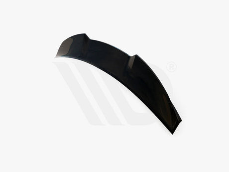 A sleek, black aerodynamic car component is angled on a plain white background. Text reads: "WORLDWIDE LEADER IN AERODYNAMIC COMPONENTS."