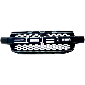 A car grille with the text "FORD" prominently displayed, featuring a honeycomb pattern, designed for vehicle front-end aesthetics and protection against debris. The background is plain white.