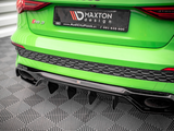 A green car's rear bumper displays Maxton Design branding above the 