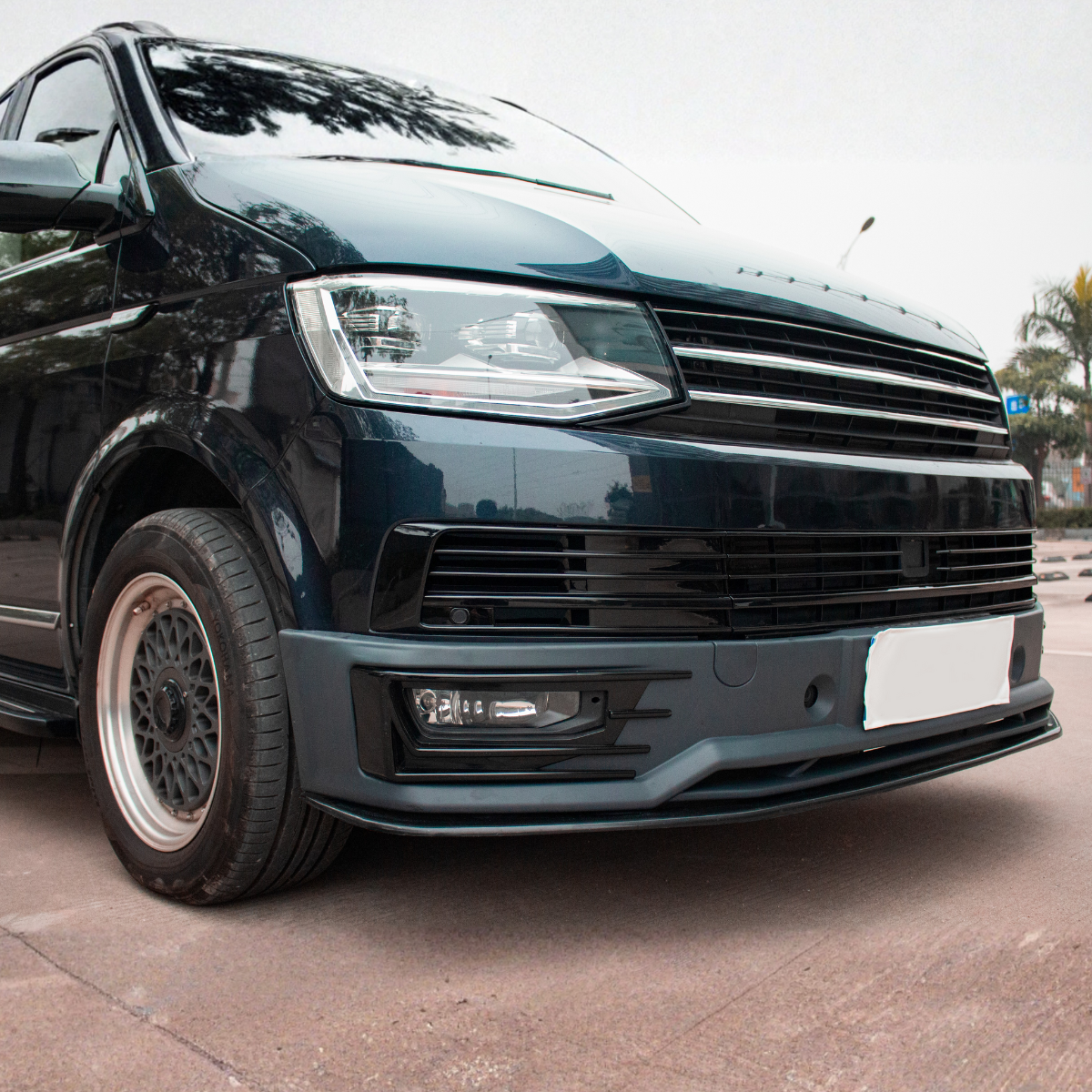 Transporter - T6: Primed Front Bumper Extension Lower Splitter 15-19