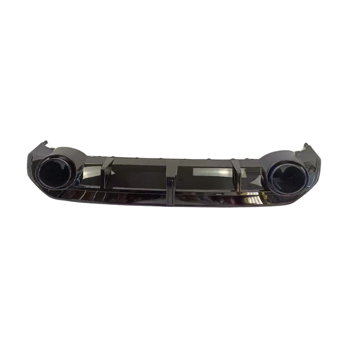 s3 8y gloss black rs3 style diffuser with black exhaust tips 2020