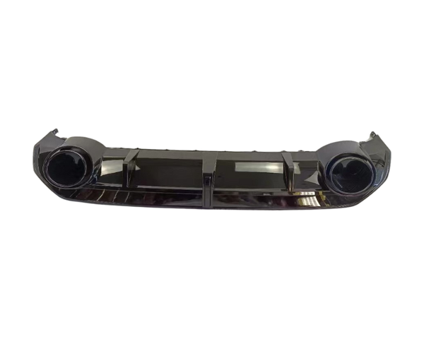s3 8y gloss black rs3 style diffuser with black exhaust tips 2020