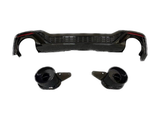 a5 s5 b8 5 gloss black rs5 style diffuser with black exhaust tips 20 23