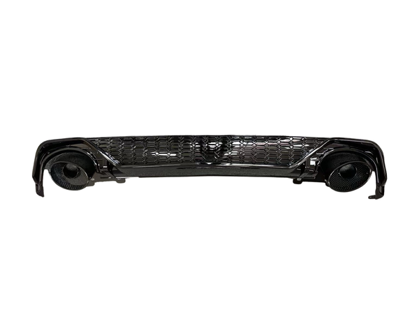a6 s6 c8 gloss black rs6 style diffuser with black exhaust tips 19 23