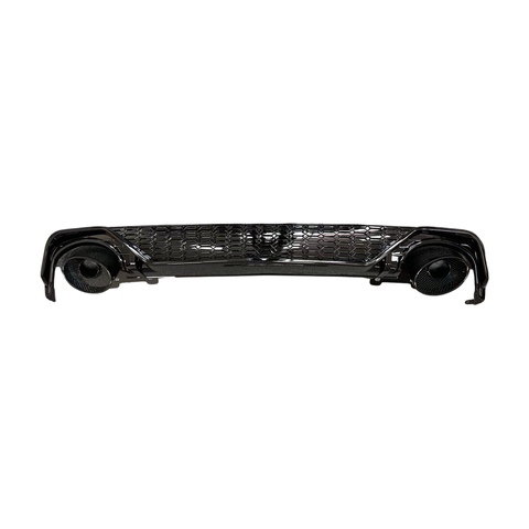 a6 s6 c8 gloss black rs6 style diffuser with black exhaust tips 19 23