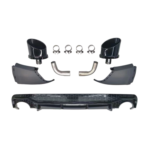 q5 sq5 type 80a gloss black rs style diffuser with black exhaust tips 21