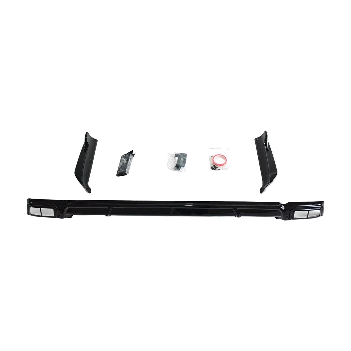 ford transit custom mk2 gloss black rear diffuser 24