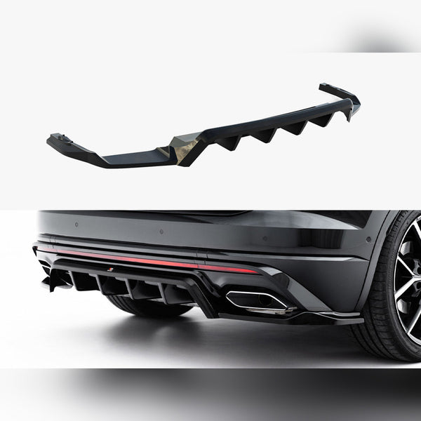 vw touareg r line mk3 facelift maxton rear splitter vertical bars