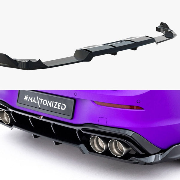 VW - Golf R MK8 / MK8 Facelift: Maxton Rear Splitter (Vertical Bars) V1