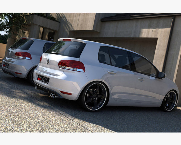 vw golf vi with 2 exhaust hole maxton rear diffuser