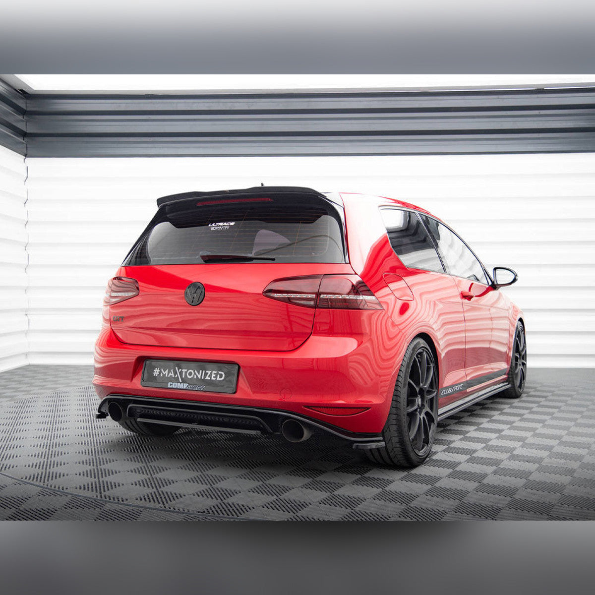 vw golf gti mk7 clubsport maxton central rear splitter