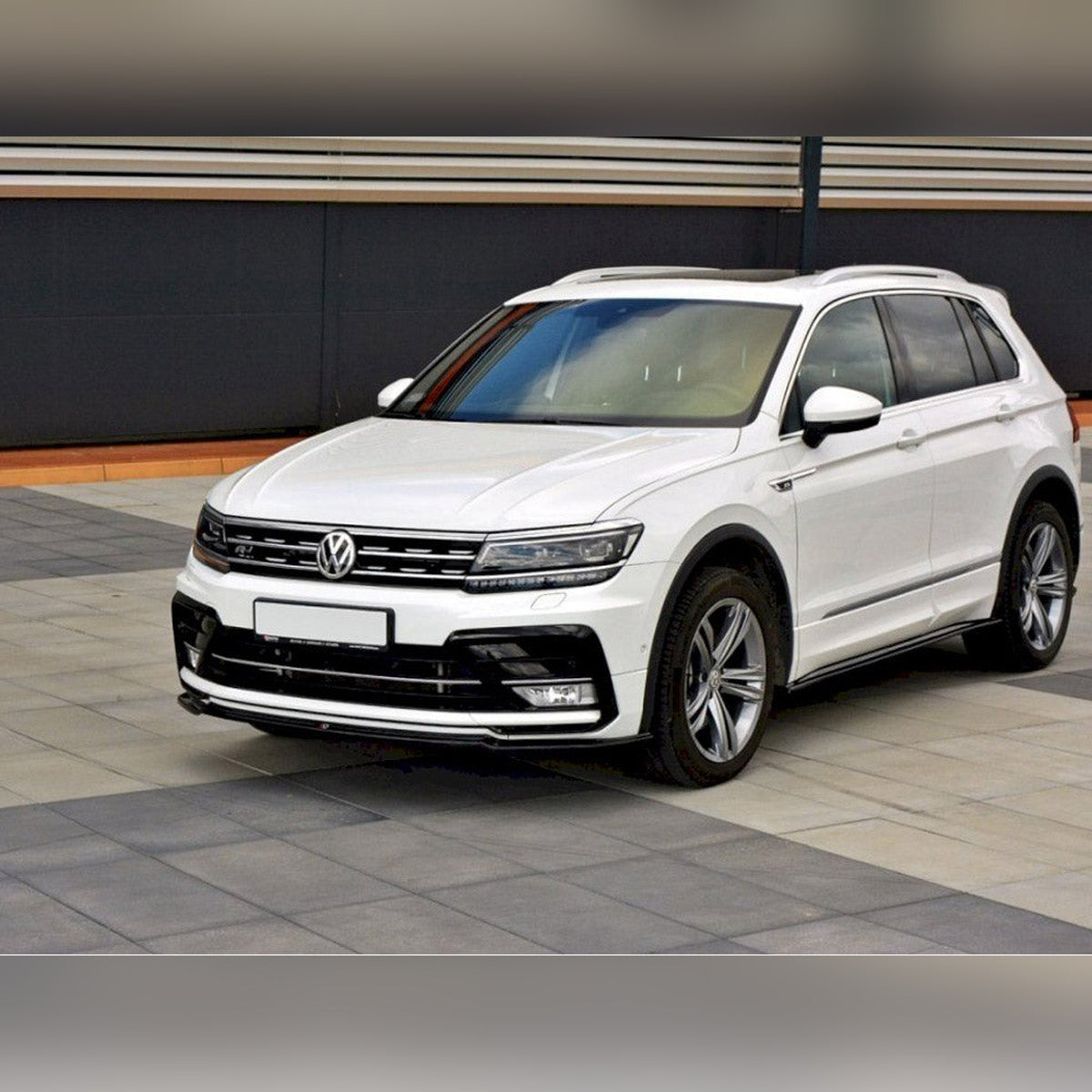 vw tiguan mk 2 r line 2015 2019 maxton front splitter v1