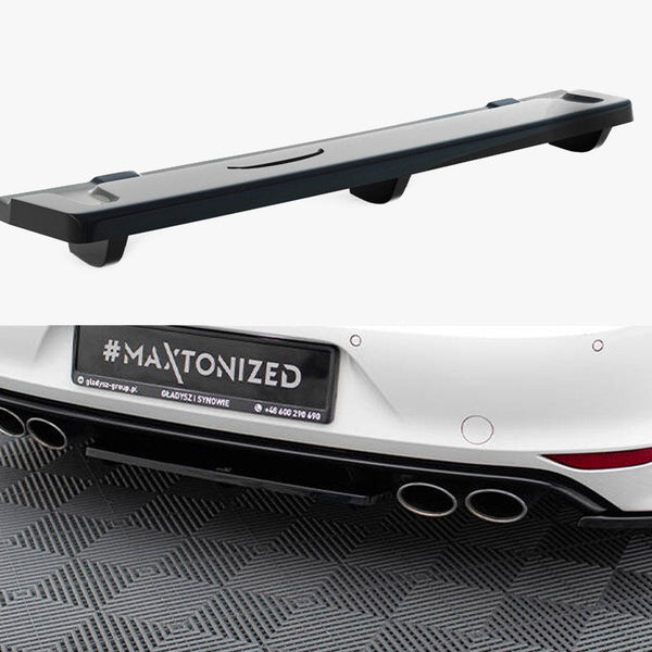 VW - Golf R MK7: Maxton Central Rear Splitter (Vertical Bars)