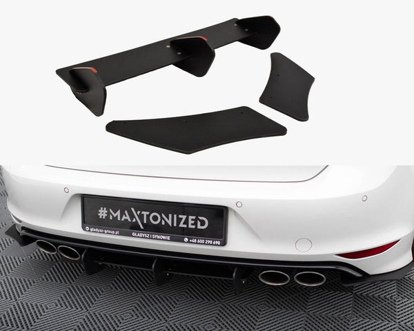 VW - Golf R MK7 Hatchback: Maxton Rear Diffuser; Rear Side Splitters