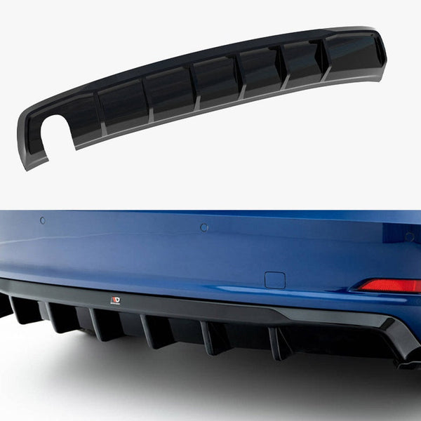 Audi - A3 Sedan 8V (Version with single exhaust tips on one side): Maxton Rear Diffuser