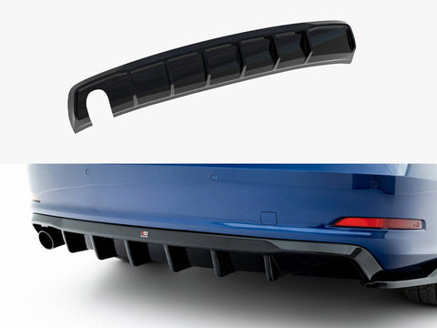 Audi - A3 Sedan 8V (Version with single exhaust tips on one side): Maxton Rear Diffuser