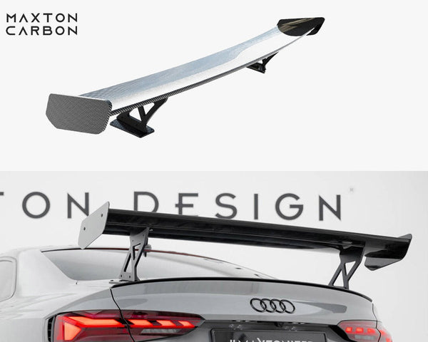 Audi - A5 / A5 S Line / S5 / RS5 Coupe F5 / F5 Facelift: Maxton Carbon Spoiler With External Brackets Uprights V1