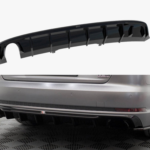 Audi - A4 S Line B9 (Version with single exhaust tip on one side): Maxton Rear Diffuser V1