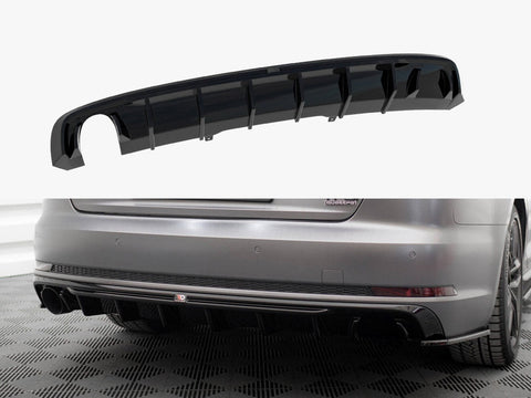 Audi - A4 S Line B9 (Version with single exhaust tip on one side): Maxton Rear Diffuser V1