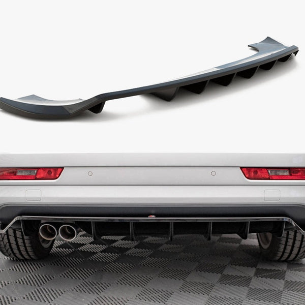 Audi - Q3 Sport 8U Facelift: Maxton Central Rear Splitter (Vertical Bars)