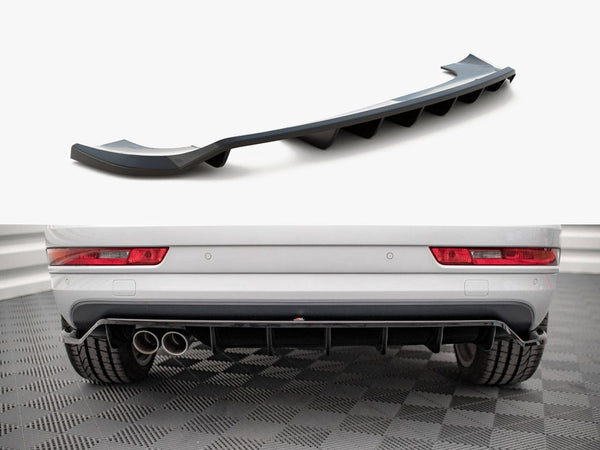 Audi - Q3 Sport 8U Facelift: Maxton Central Rear Splitter (Vertical Bars)