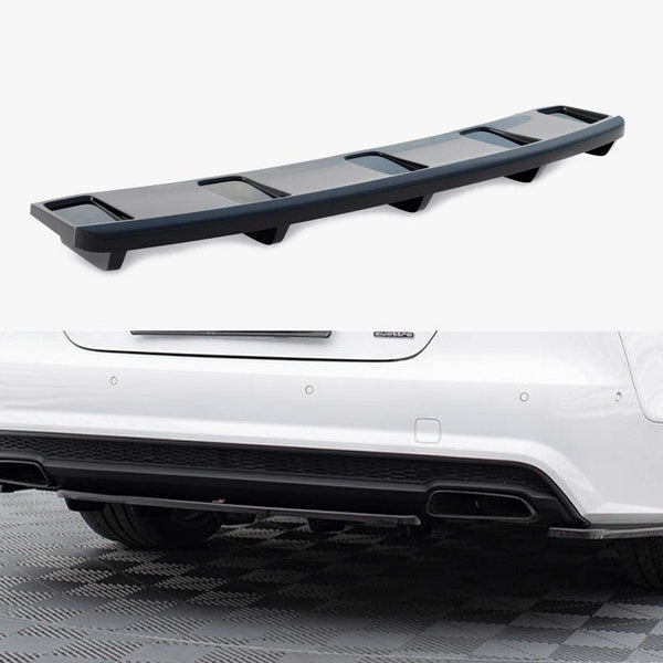 Audi - A7 S Line Facelift: Maxton Central Rear Splitter (Vertical Bars)
