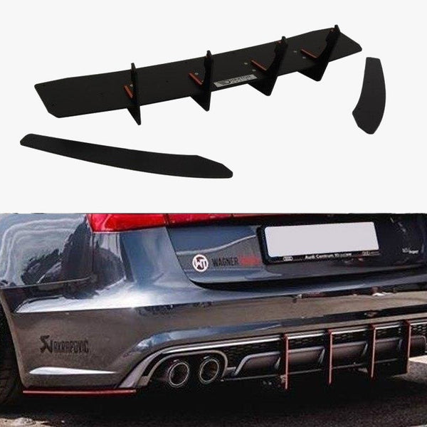 Audi - S6 C7 Facelift: Maxton Rear Diffuser; Rear Side Splitters
