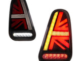 cooper r50 r52 r53 facelift black smoked tail lights 04 06