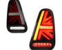 cooper r50 r52 r53 facelift black smoked tail lights 04 06