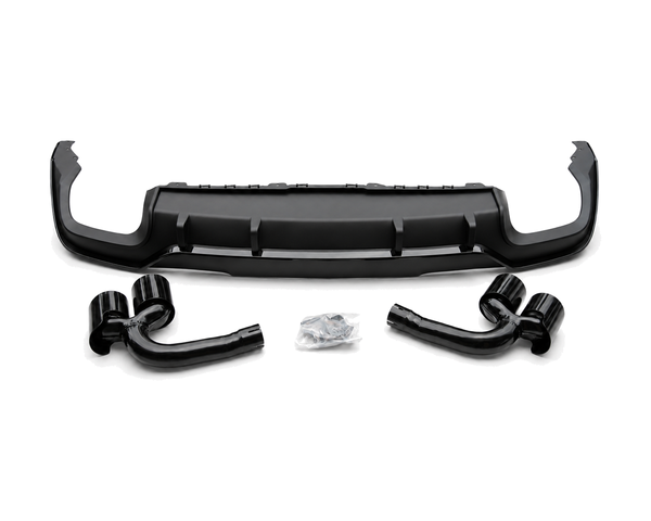q8 4m facelift gloss black ab style rear diffuser with tips 24