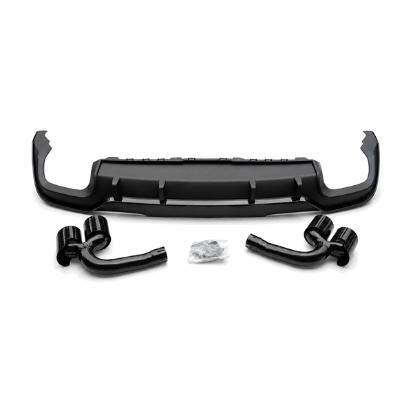 q8 4m facelift gloss black ab style rear diffuser with tips 24