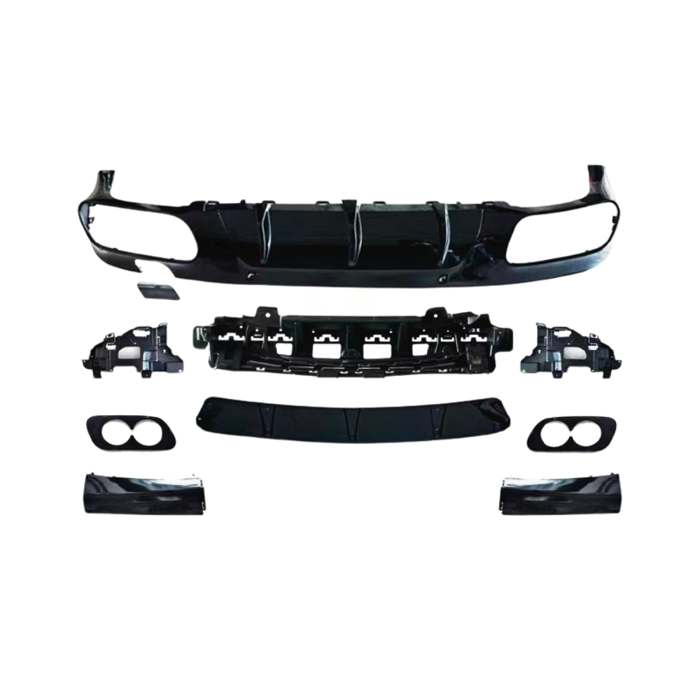 CLS - W257: Black CLS53 Style Diffuser with Exhaust Tips 19-23