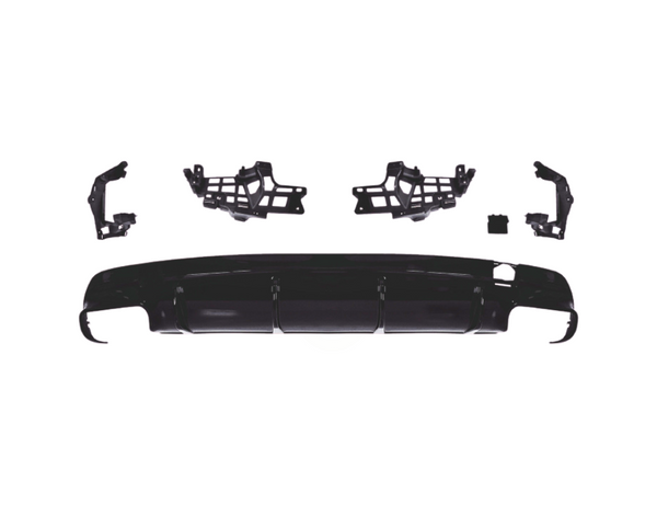 CLA - W117: Gloss Black CLA45 Style Gloss Black Diffuser with Exhaust Tips 13-18