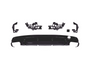 CLA - W117: Gloss Black CLA45 Style Gloss Black Diffuser with Exhaust Tips 13-18