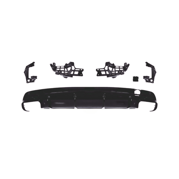 CLA - W117: Gloss Black CLA45 Style Gloss Black Diffuser with Exhaust Tips 13-18