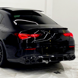 C Class - CLA W118 Pre-Facelift: Gloss Black Rear Diffuser 19-23