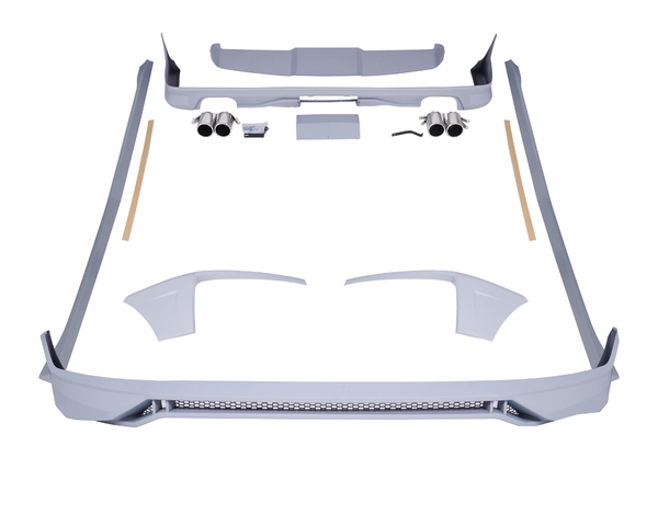 Transporter - T6 SWB: Primed Splitter Side Skirt Rear Bumper Spoiler 15-19