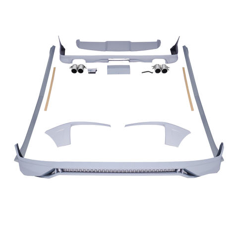 Transporter - T6 LWB: Primed Splitter Side Skirt Rear Bumper Spoiler 15-19