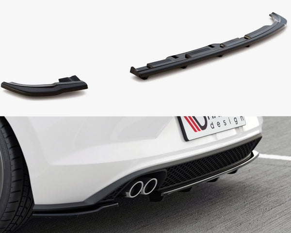 VW - Polo GTI / R Line MK6: Maxton Rear Splitter (Vertical Bars)