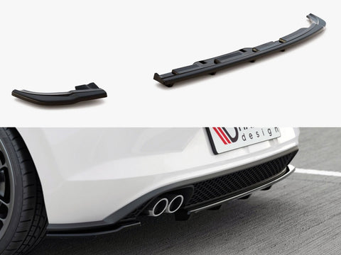 VW - Polo GTI / R Line MK6: Maxton Rear Splitter (Vertical Bars)