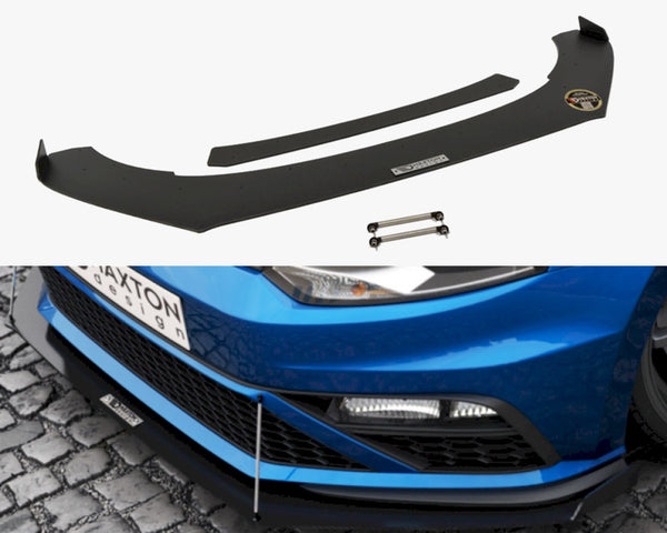 VW - Polo GTI MK5 Facelift: Maxton Front Racing Splitter (with wings)