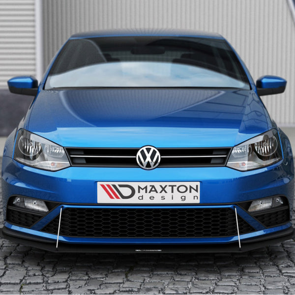 VW - Polo GTI MK5 Facelift: Maxton Front Racing Splitter (with wings)