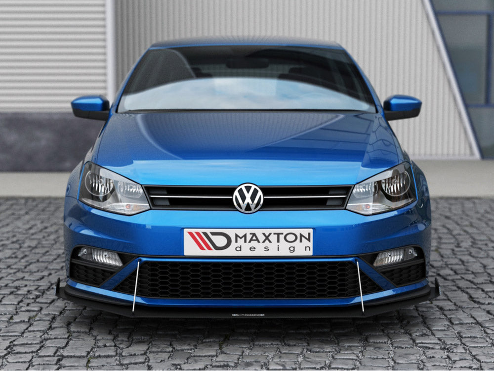 VW - Polo GTI MK5 Facelift: Maxton Front Racing Splitter (with wings)