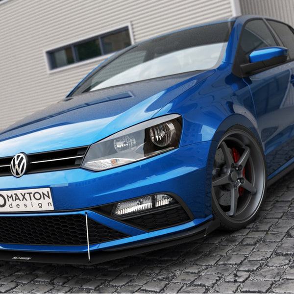 VW - Polo GTI MK5 Facelift: Maxton Front Racing Splitter (with wings)
