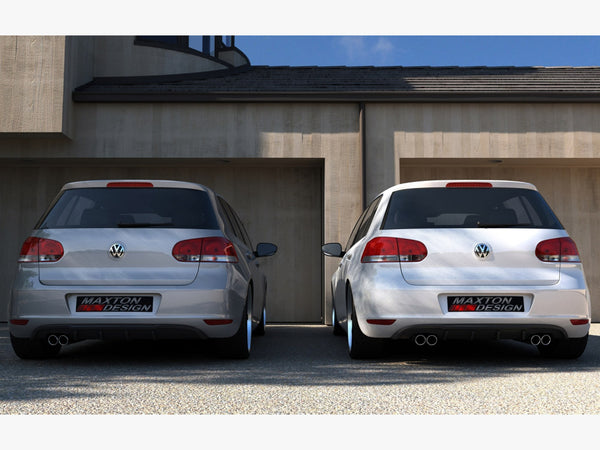 VW - Golf VI With 2 Exhaust HOLE: Maxton Rear Diffuser