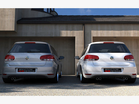 VW - Golf VI With 2 Exhaust HOLE: Maxton Rear Diffuser