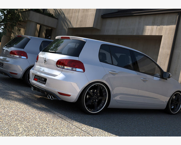 VW - Golf VI With 2 Exhaust HOLE: Maxton Rear Diffuser