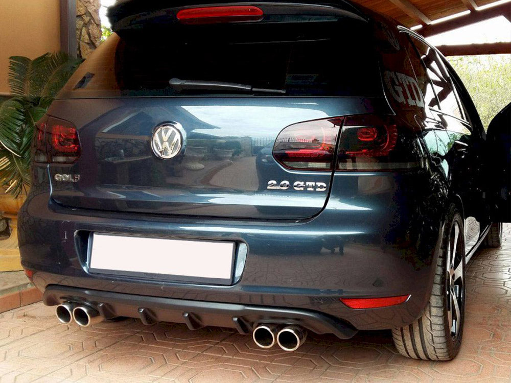 VW - Golf VI With 2 Exhaust HOLE: Maxton Rear Diffuser